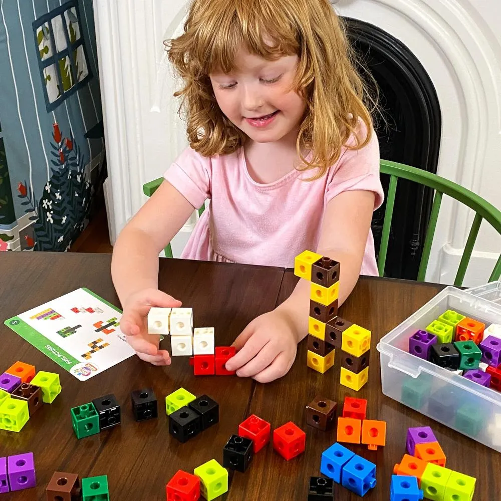 Thames & Kosmos Kids First Math: Linking Cubes Math Kit with Activity Cards