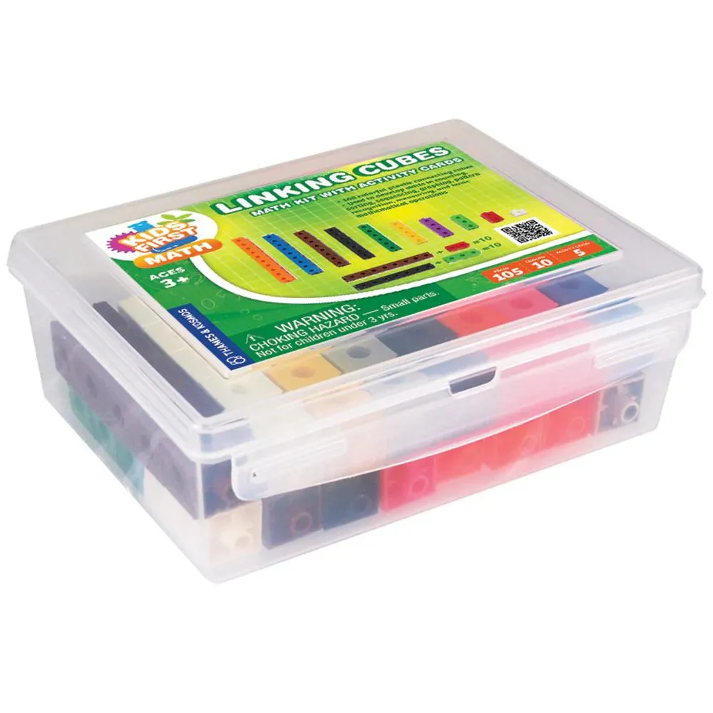 Thames & Kosmos Kids First Math: Linking Cubes Math Kit with Activity Cards