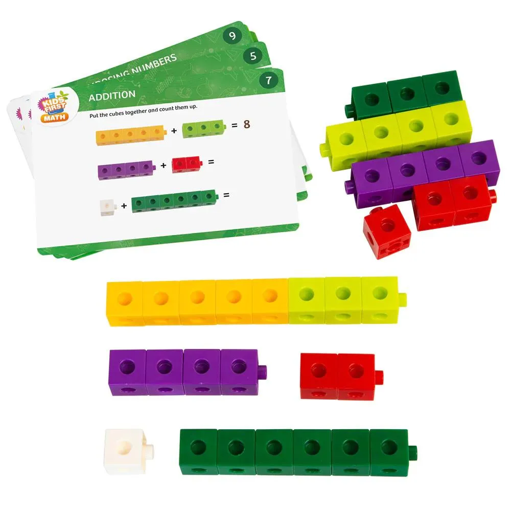 Thames & Kosmos Kids First Math: Linking Cubes Math Kit with Activity Cards