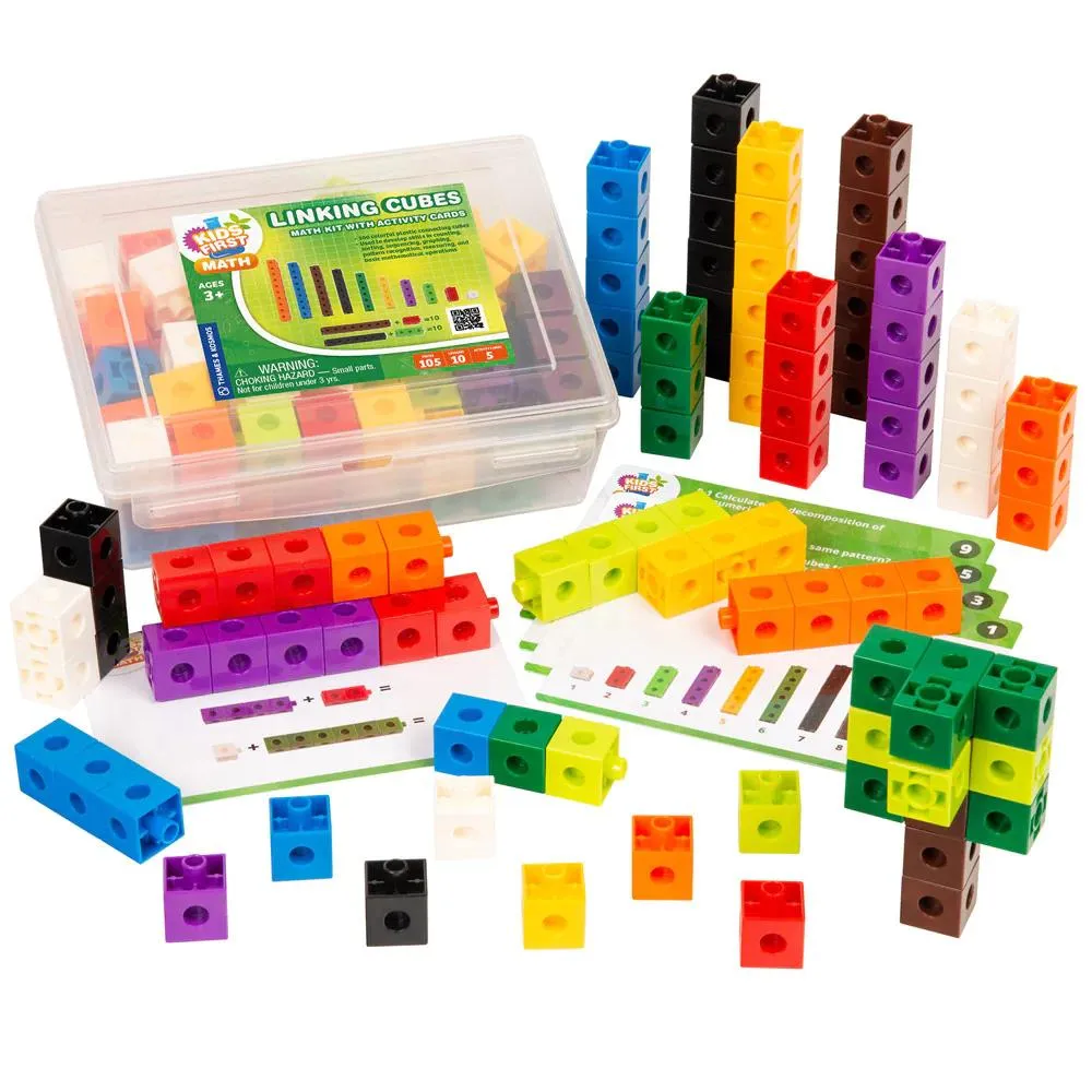 Thames & Kosmos Kids First Math: Linking Cubes Math Kit with Activity Cards