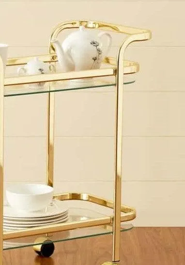 Trendy Stylish Bar Cart Trolley with Dual Side Handles