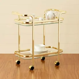 Trendy Stylish Bar Cart Trolley with Dual Side Handles