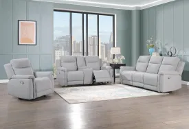 U1797 GREY RECLINING SOFA / CONSOLE RECLINING LOVESEAT / GLIDER RECLINER