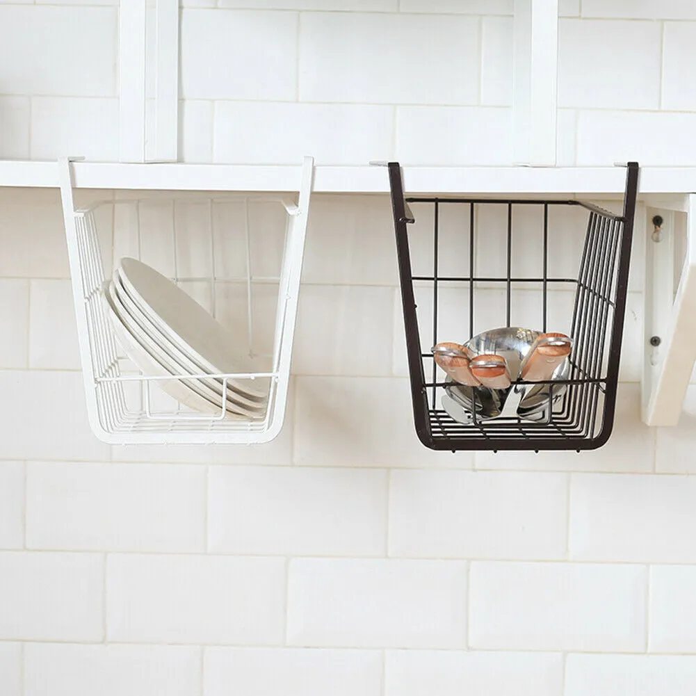 Under Shelf Basket Wire Hanging Shelves Storage Rack