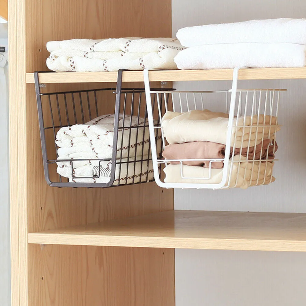 Under Shelf Basket Wire Hanging Shelves Storage Rack