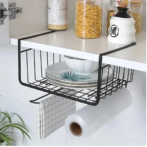 Under Shelf Basket Wire Hanging Shelves Storage Rack