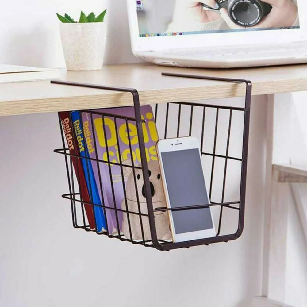 Under Shelf Basket Wire Hanging Shelves Storage Rack