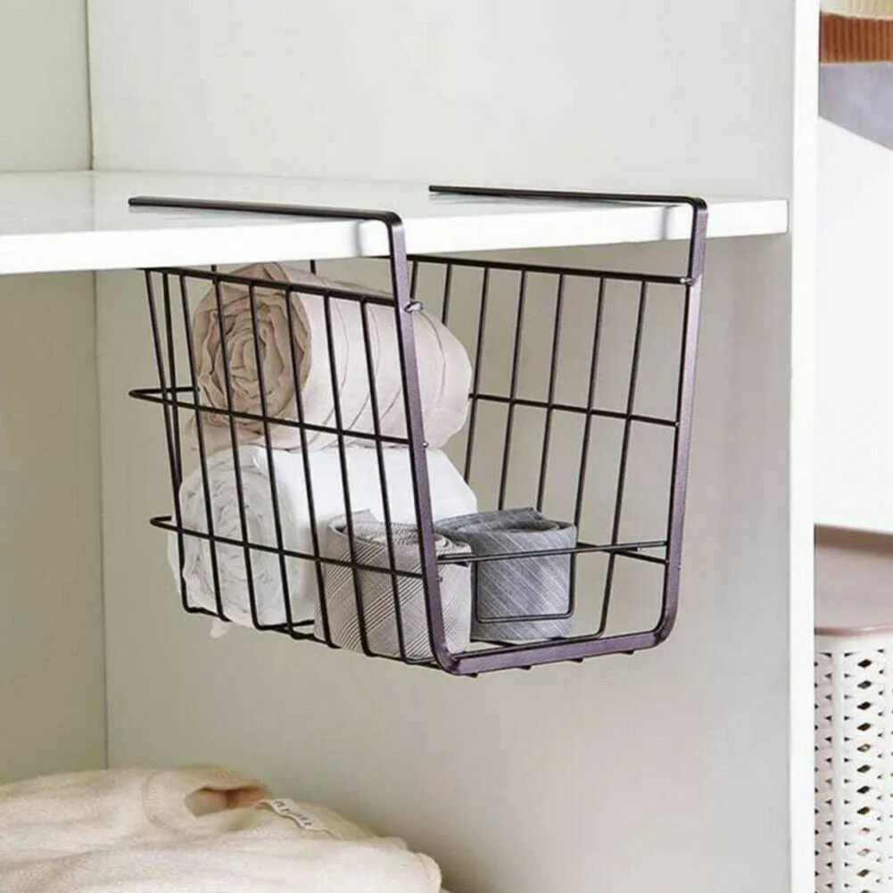 Under Shelf Basket Wire Hanging Shelves Storage Rack