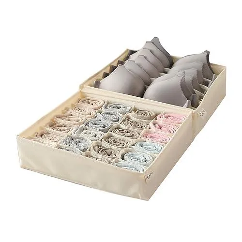 Undergarment Organizer for Wardrobe and Drawers, Beige