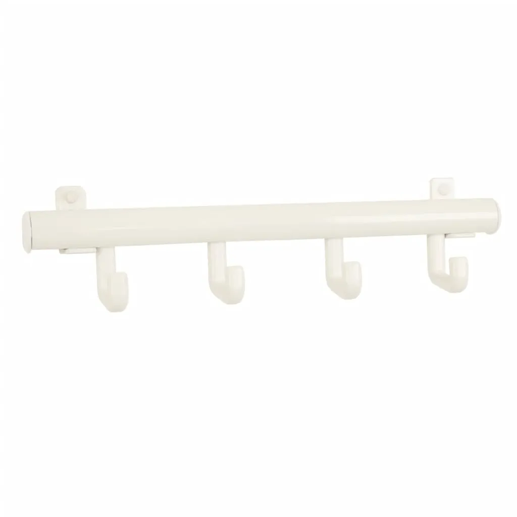 V-Part Coat Rack with 4 Hooks Techno 4 White