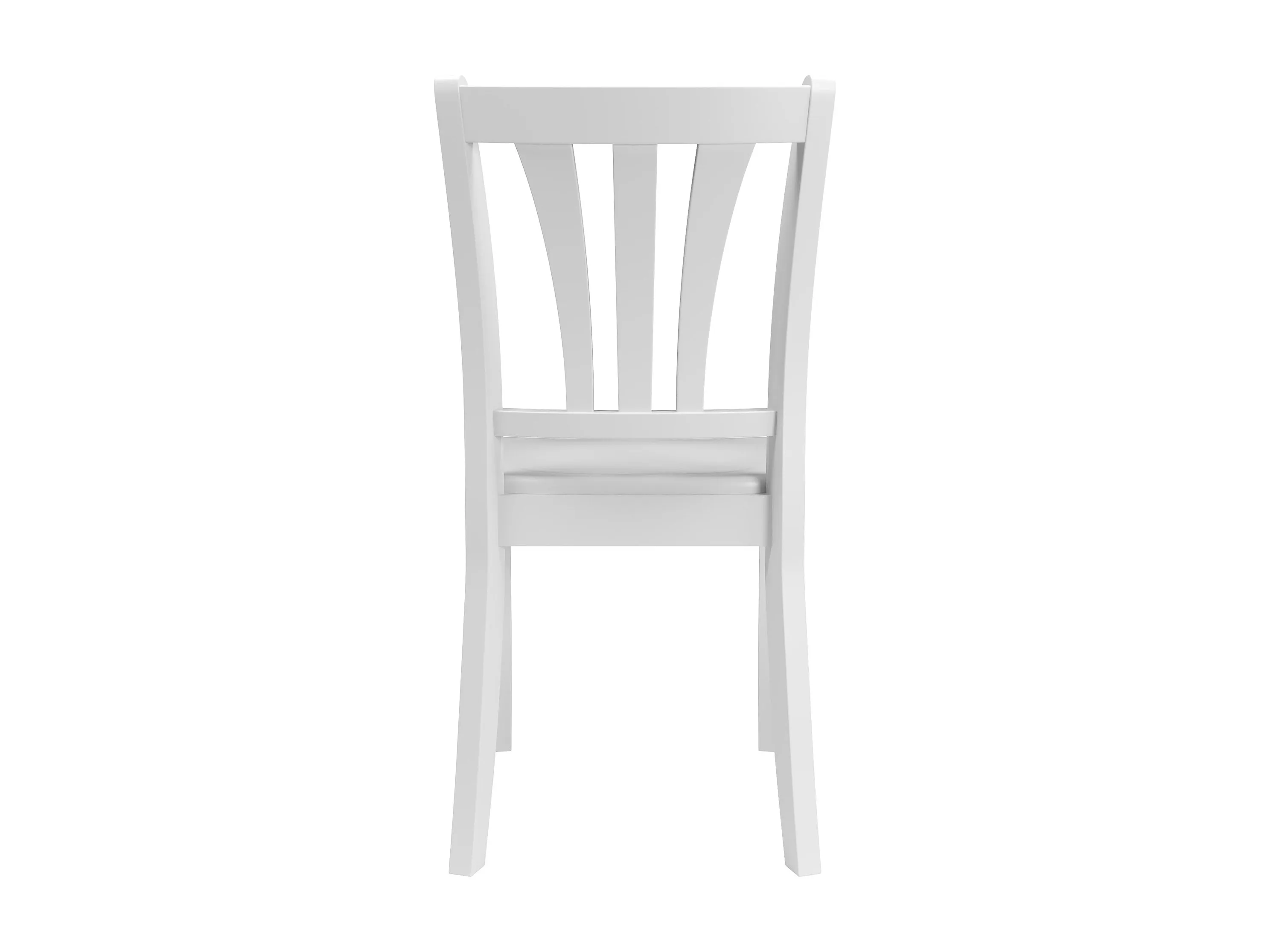 White Solid Wood Dining Chairs, Set of 2