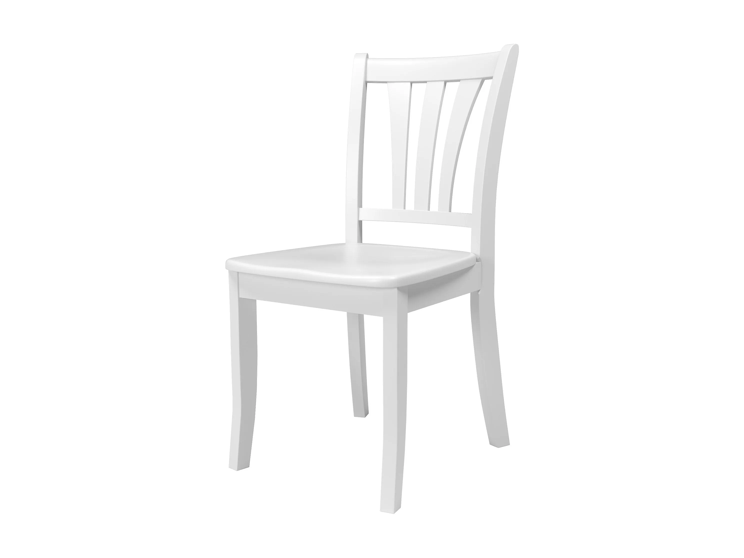 White Solid Wood Dining Chairs, Set of 2