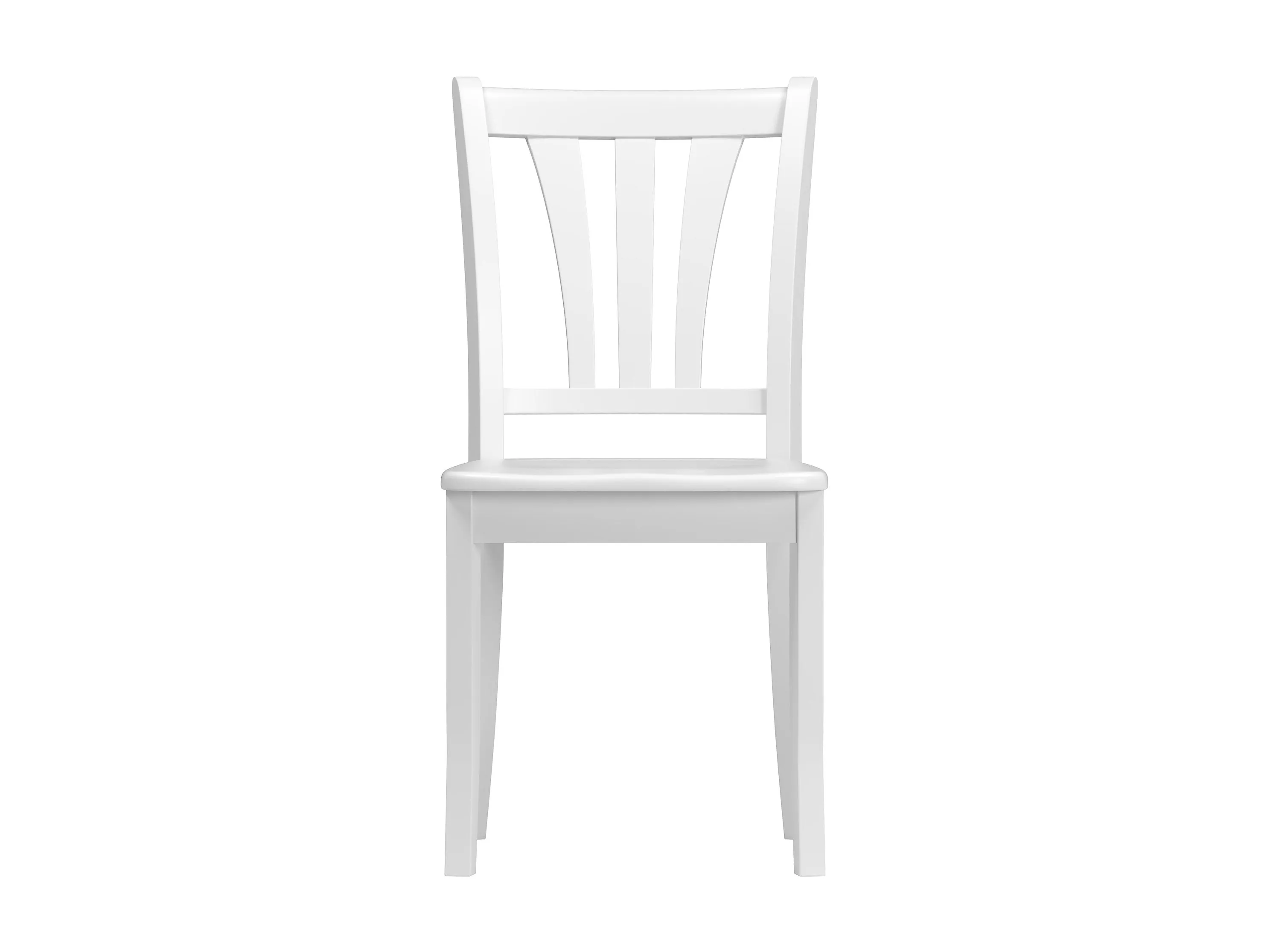 White Solid Wood Dining Chairs, Set of 2