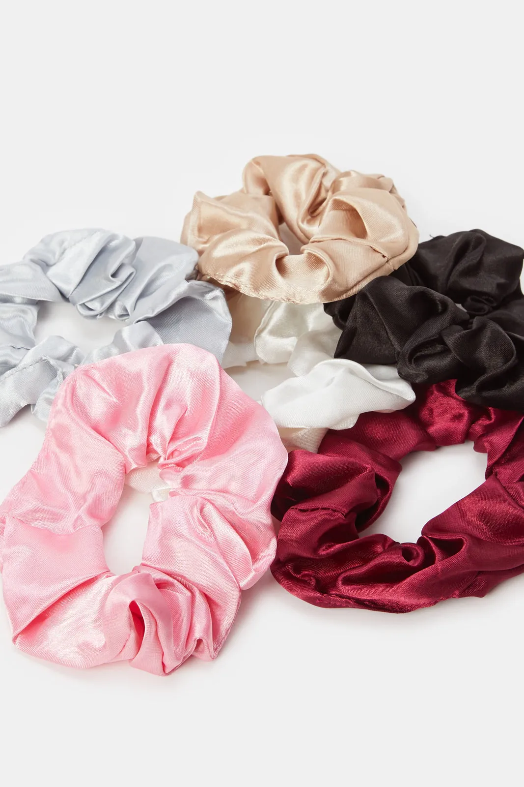 Women Assorted Hair Scrunchies Box Set (6 Piece)