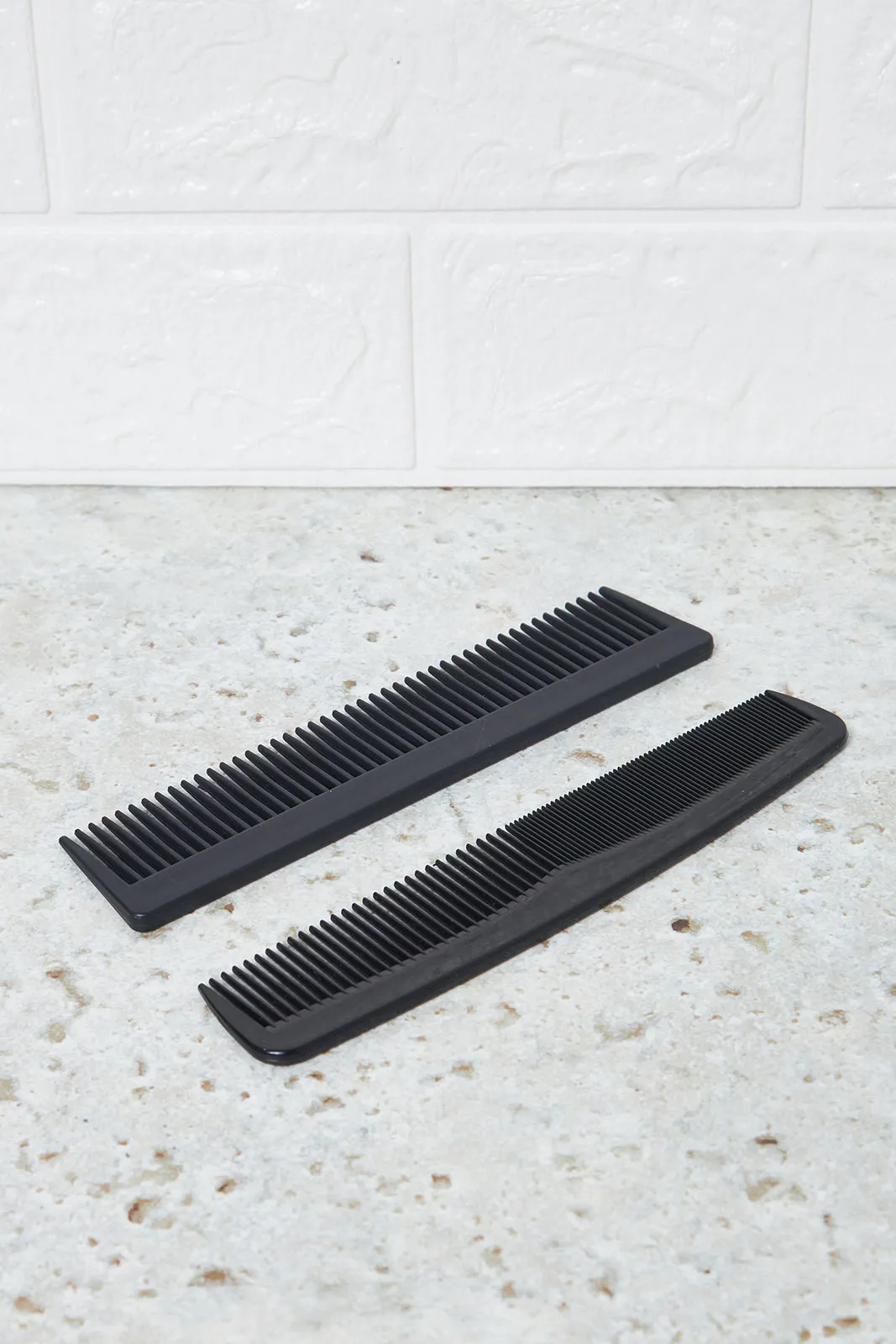 Women Black Hair Comb Set (2 Piece)